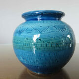 Ceramic pot cover Rimini Blue 60s