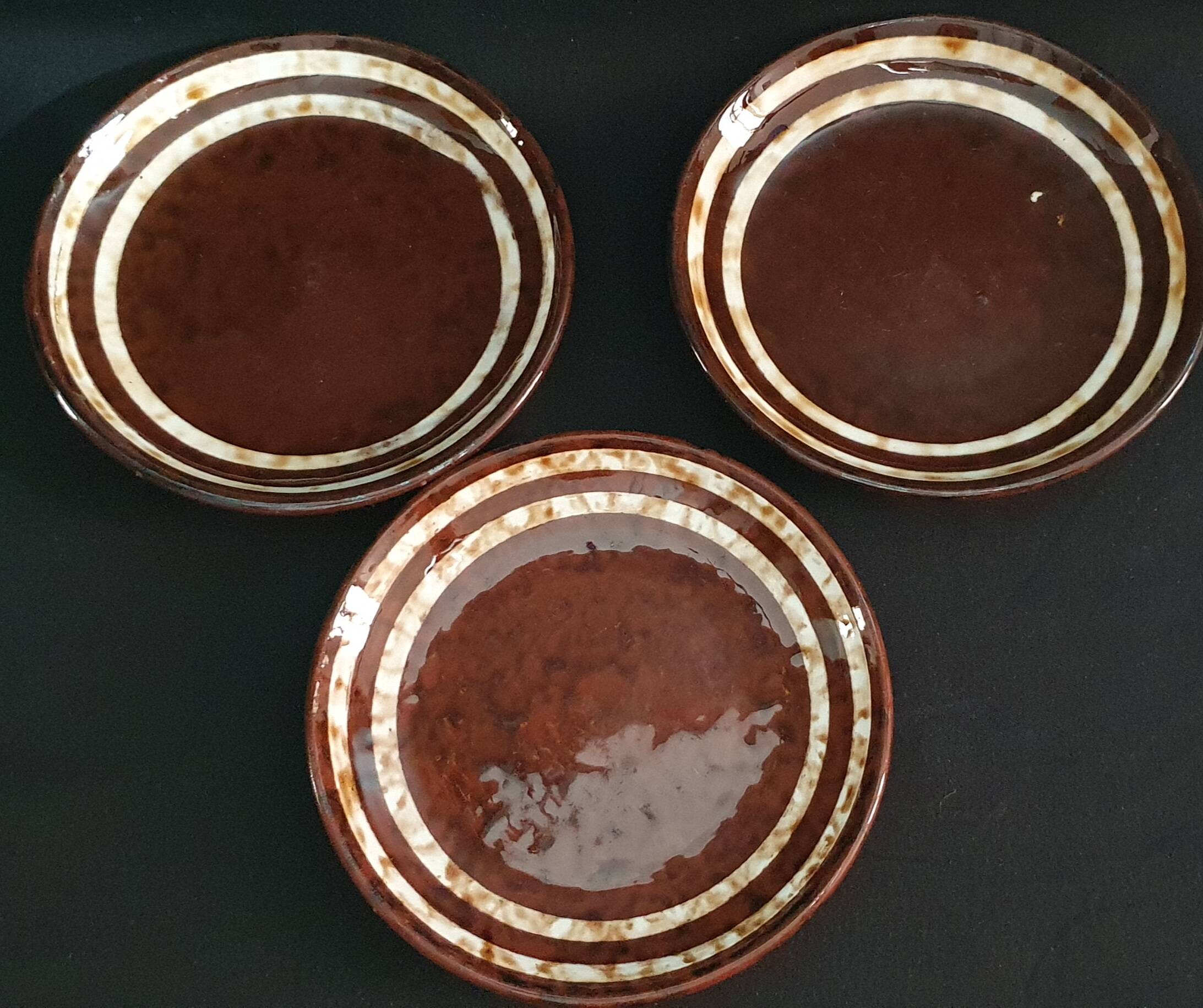 "Mary" Sarreguemines trio of cups