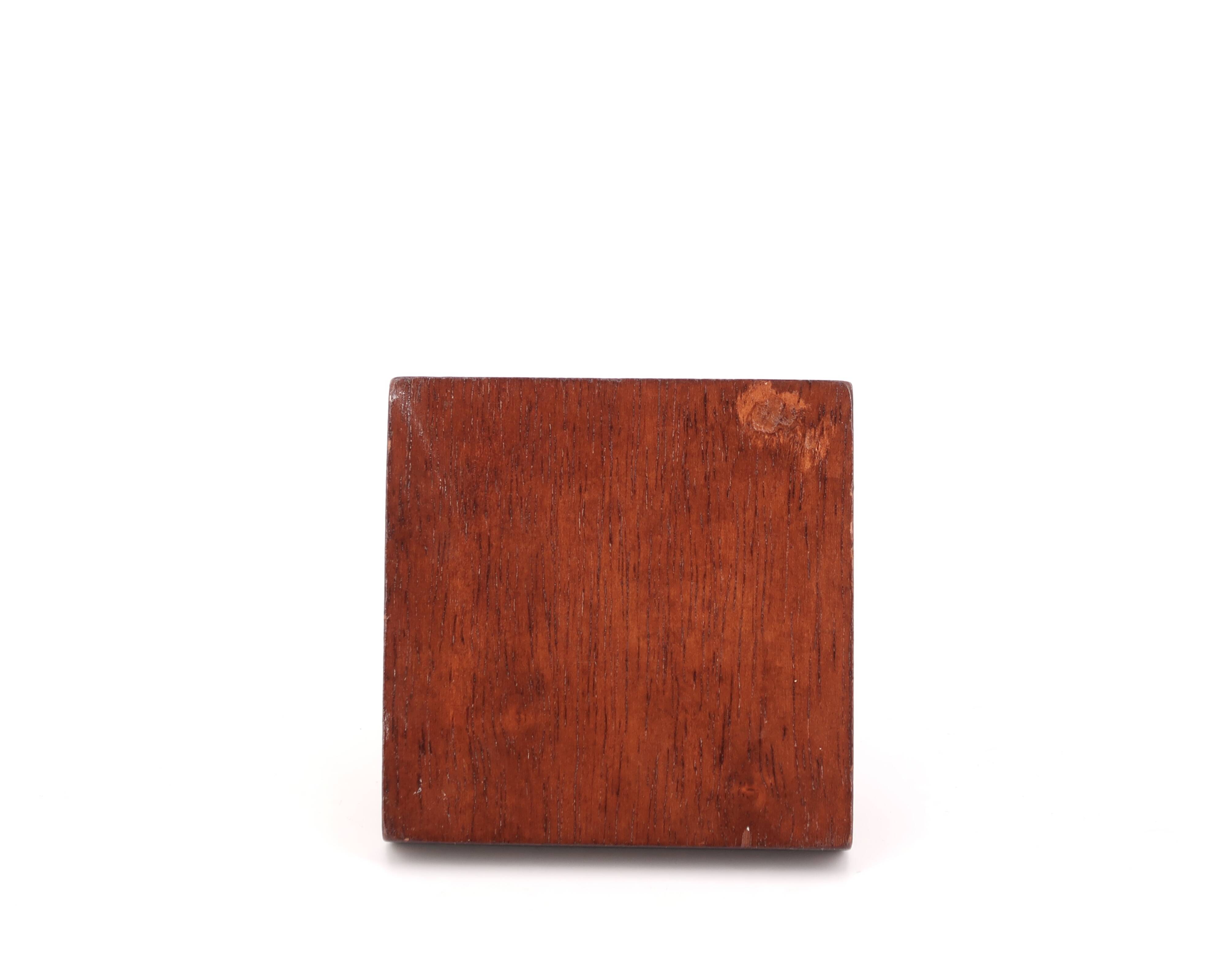 Wooden pyramid paperweight, 1970s