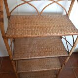 Rattan shelf