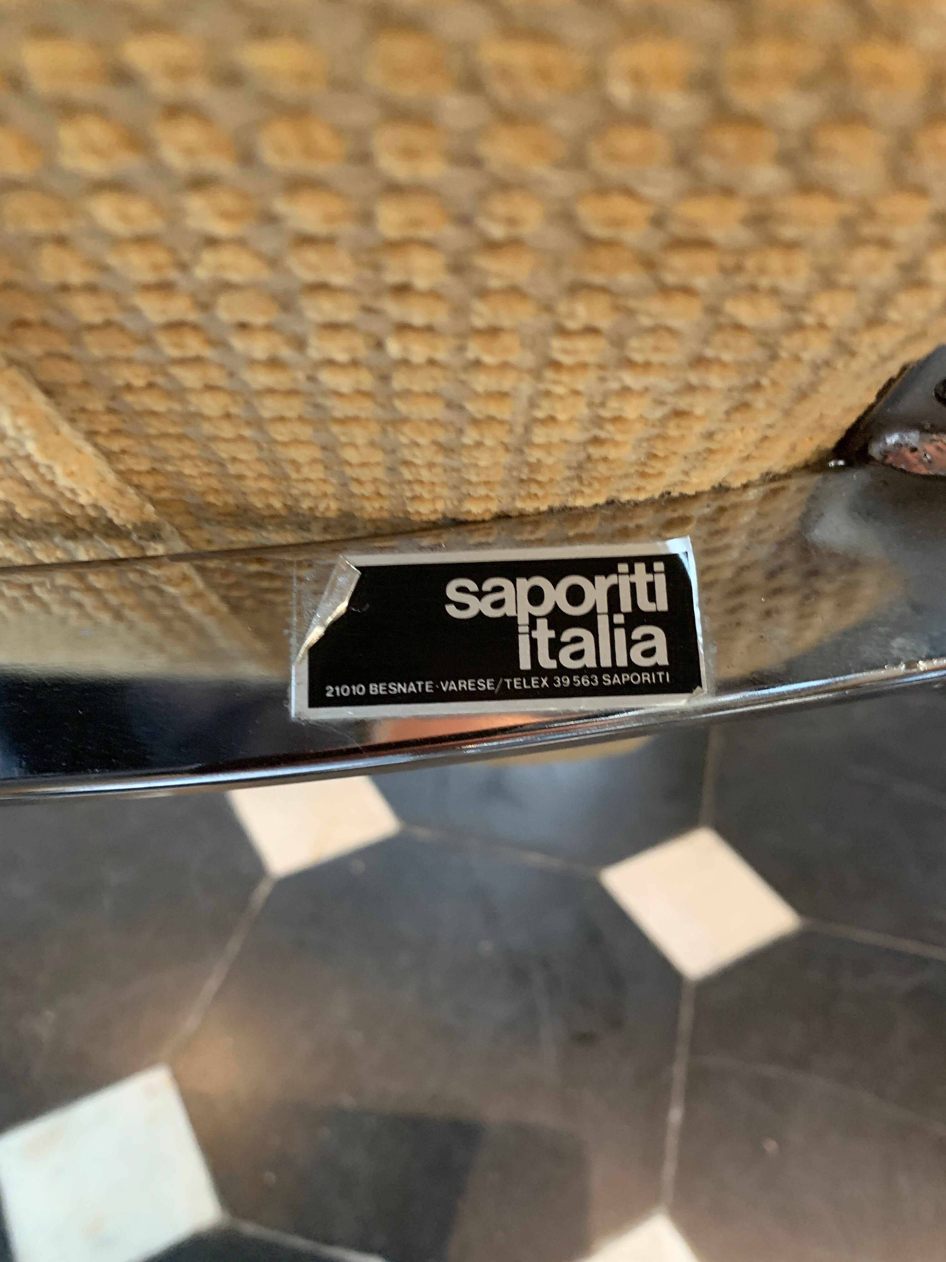 Set 6 chairs by Giovanni Offredi for Saporiti Italia 1970