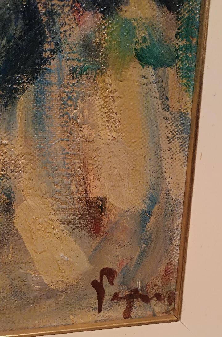 Oil painting on canvas by Enzo Pregno. (Alexandria, Egypt, 1898 - Florence, 1972)