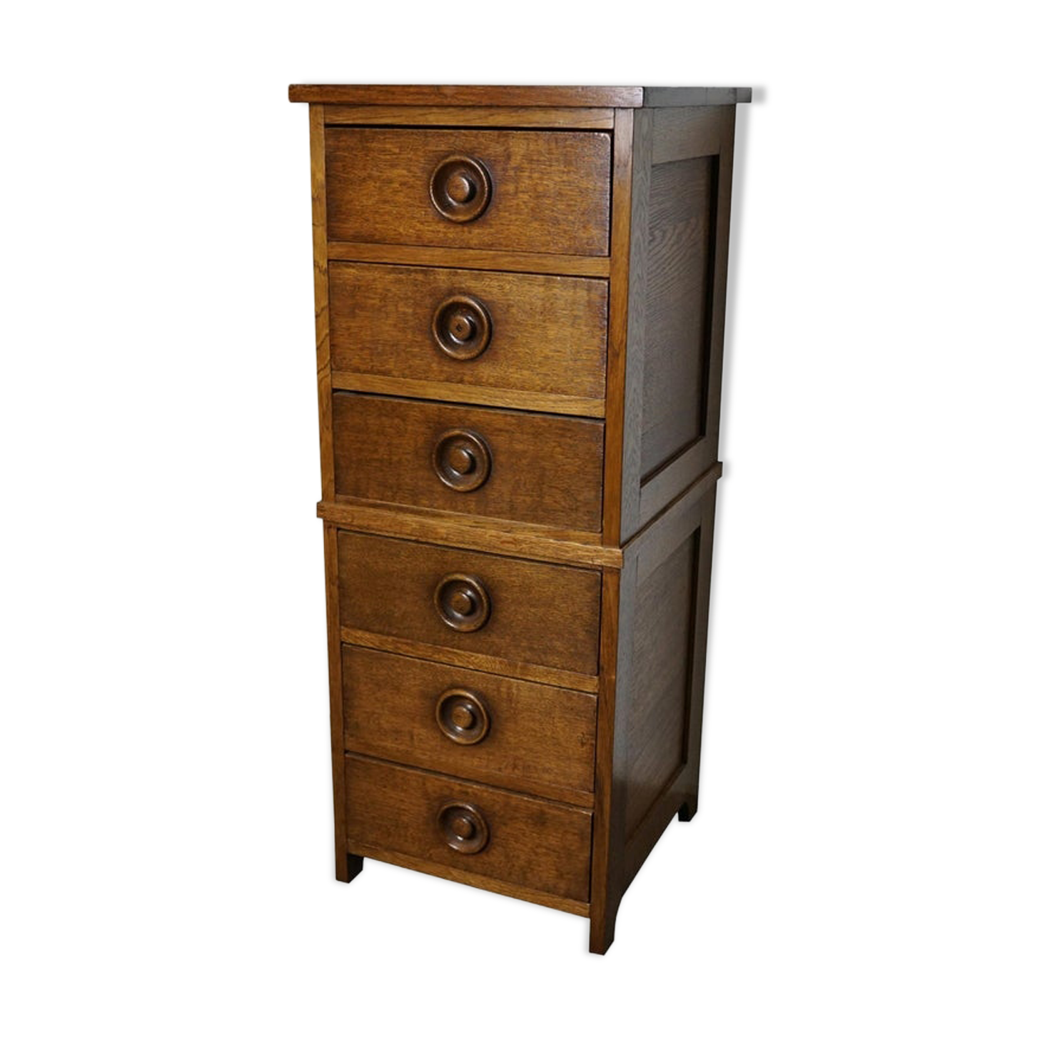 English oak apothecary cabinet 1930s