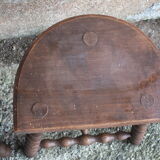 Lot 3 rustic tripod stools in turned wood