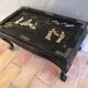 Ancienne table basse rectangulaire asiatique escamotable
