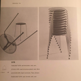 Very early edition Arne Jacobsen DOT stool model 3170 by Fritz Hansen