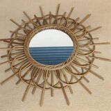 Vintage rattan mirror