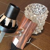 Structured glass wall lamp / vintage 60s-70s