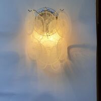 Pulegoso “disks” murano glass wall sconce