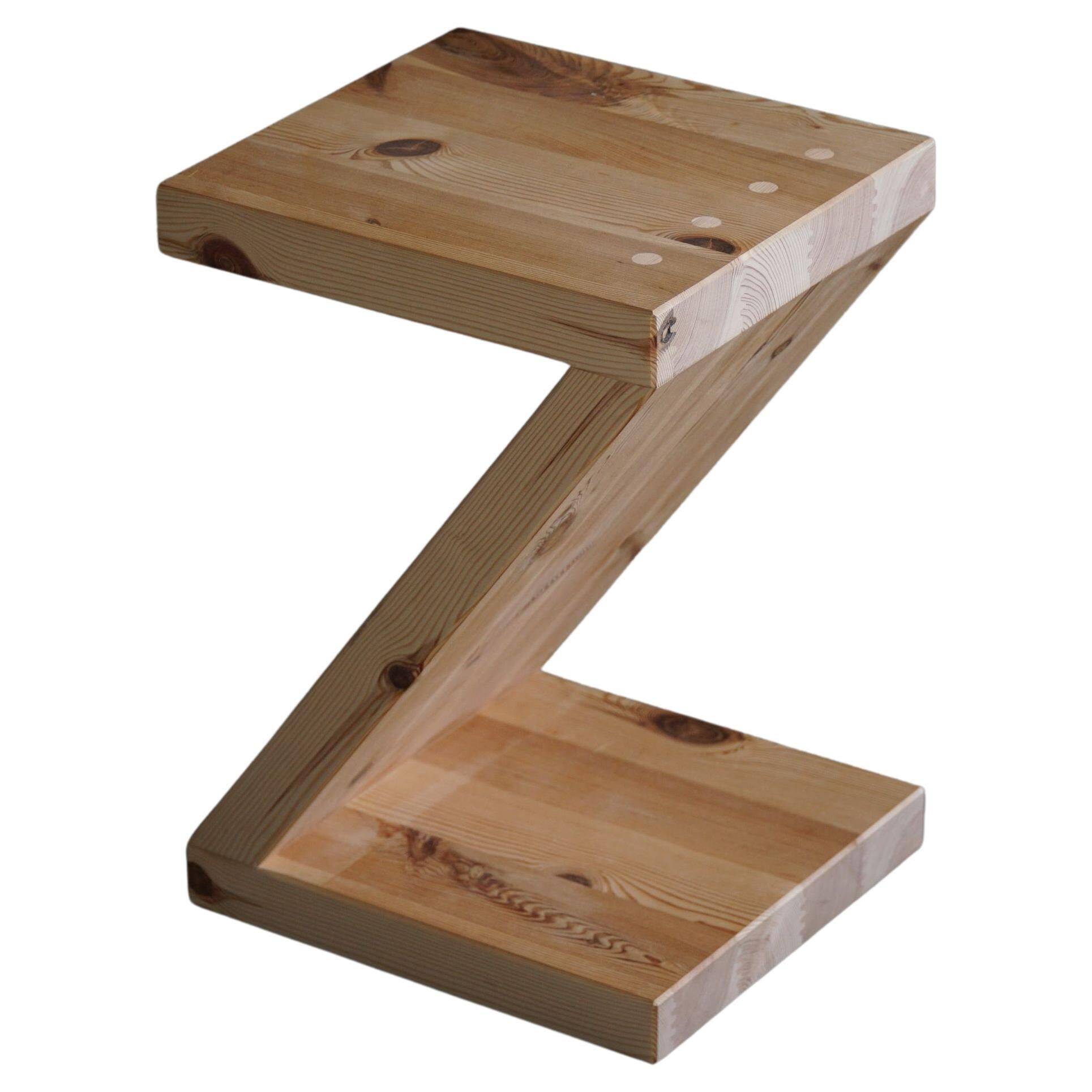 Eliaselias stool/table in recycled solid pine, Danish design 2022.