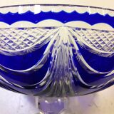 Dish Bohemian crystal two-tone