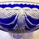 Dish Bohemian crystal two-tone