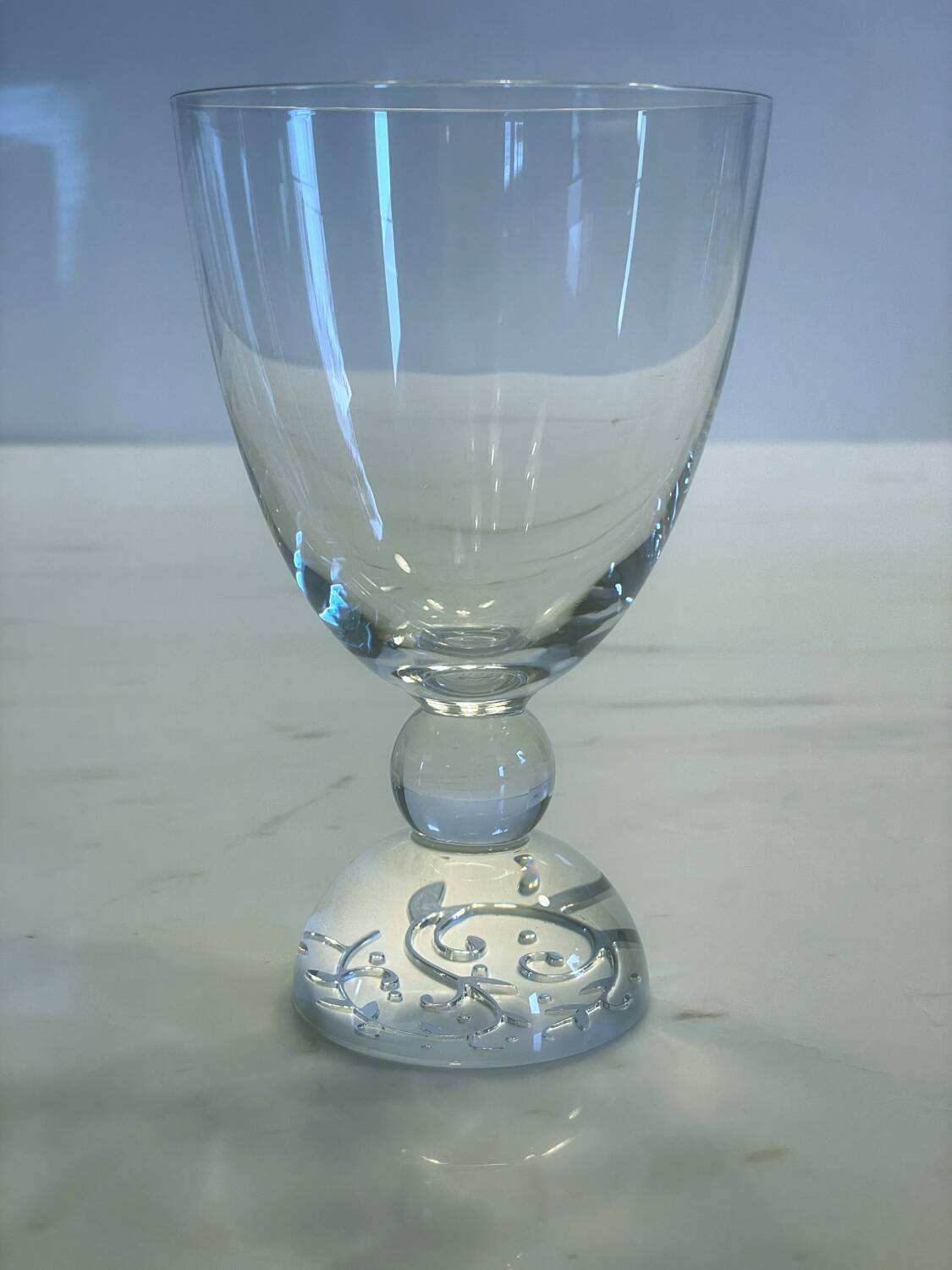 Lot de 6 verres à pied en cristal - moyen modèle - JG DURAND