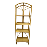 1970s bamboo and wicker shelf