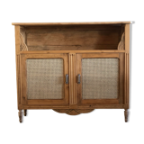 Meuble bois naturel et cannage
