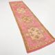3x11 Faded Pink & Brown Vintage Runner Rug,