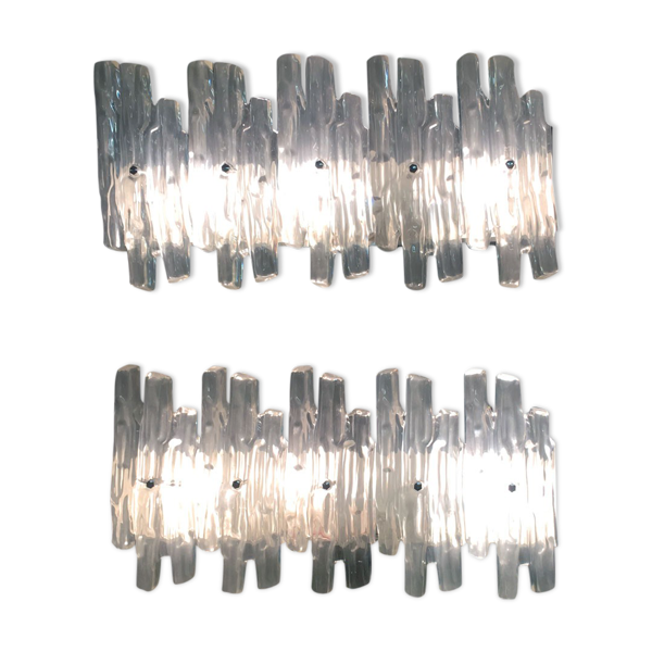 Paire d'appliques vintage en lucite, 1960