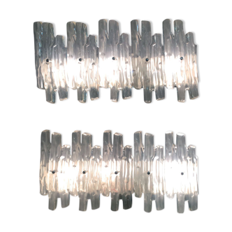 Pair of vintage lucite sconces, 1960