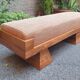 Bench with Pyramid Legs and Stain-Resistant Multi-Color Fabric from Artigianato Italiano, 2000s