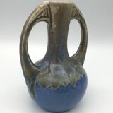 Vase en grès cérame a effet flammé, signé alphonse mouton, st uze