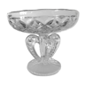 Czechoslovakia - fruit cup on foot - modern mid-century - crystal - (ref 681)