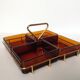 Glass and gold metal aperitif tray