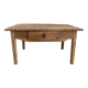 Table basse de ferme ancienne en bois brut