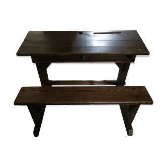 School desk 2 places of the forties