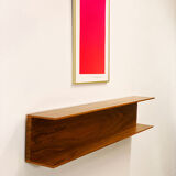 Mid-Century Modern Teak wall-mounted shelf by Walter Wirz for Wilhelm Renz, 150cm, 1960s