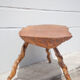 Tripod wood table, root table, natural wood table, vintage coffee table, brutalist