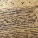 Lounge table rooster signed galle era art nouveau marquetry