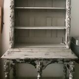 Provencal sideboard / 19th century patinated 2-part bookcase