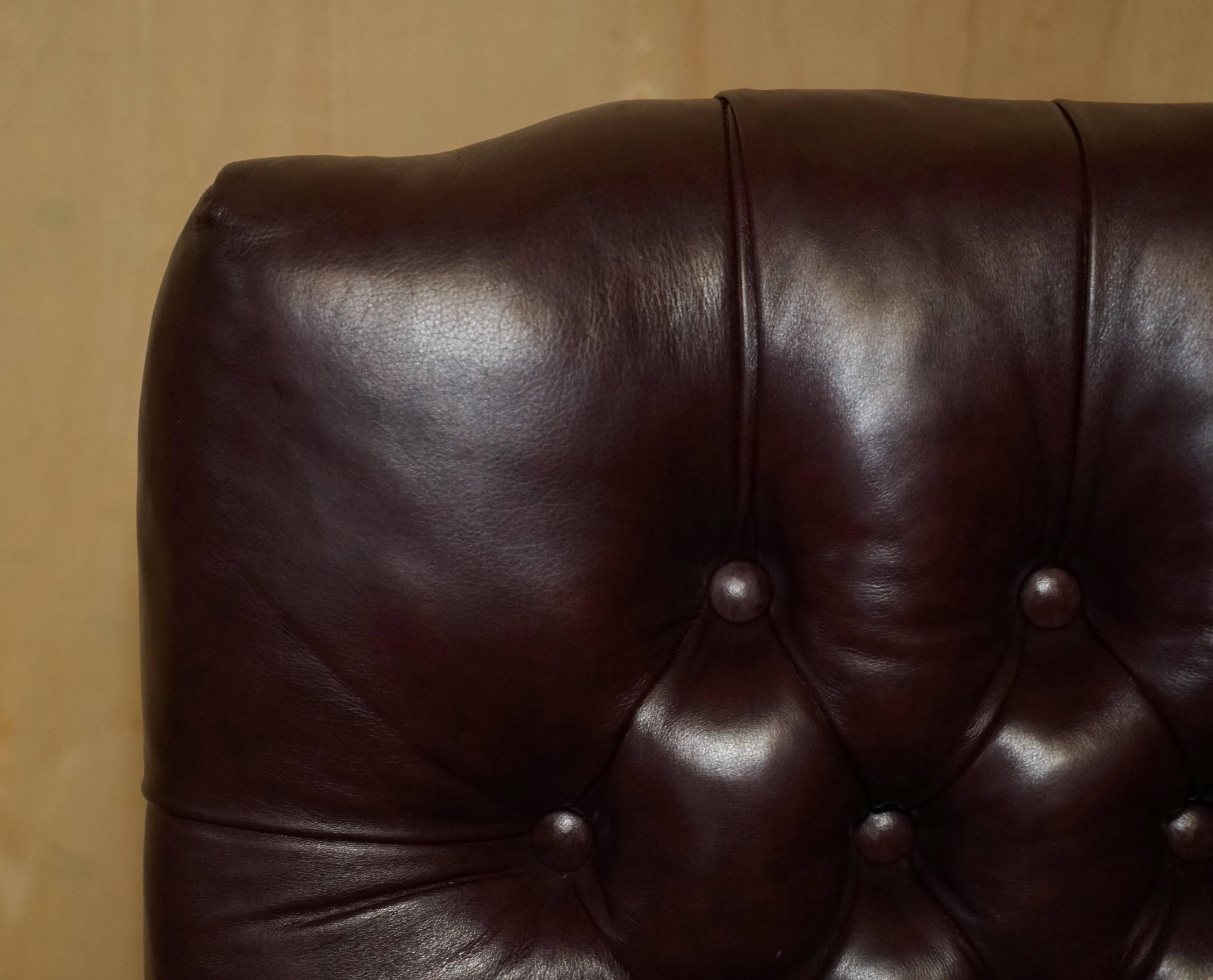 Vintage Chesterfield office chair with high back in Heritage leather.