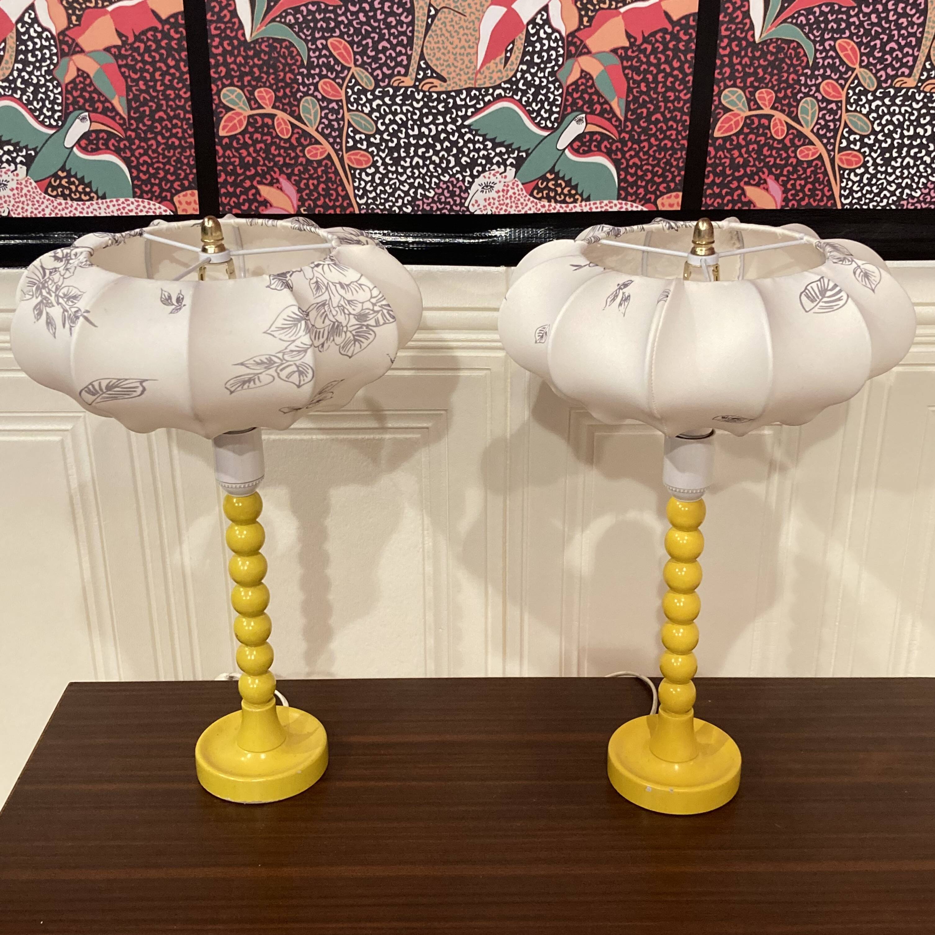 Pair of Scandinavian design lamps from the 1960s.