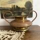 Large amphora or vintage planter in copper and brass