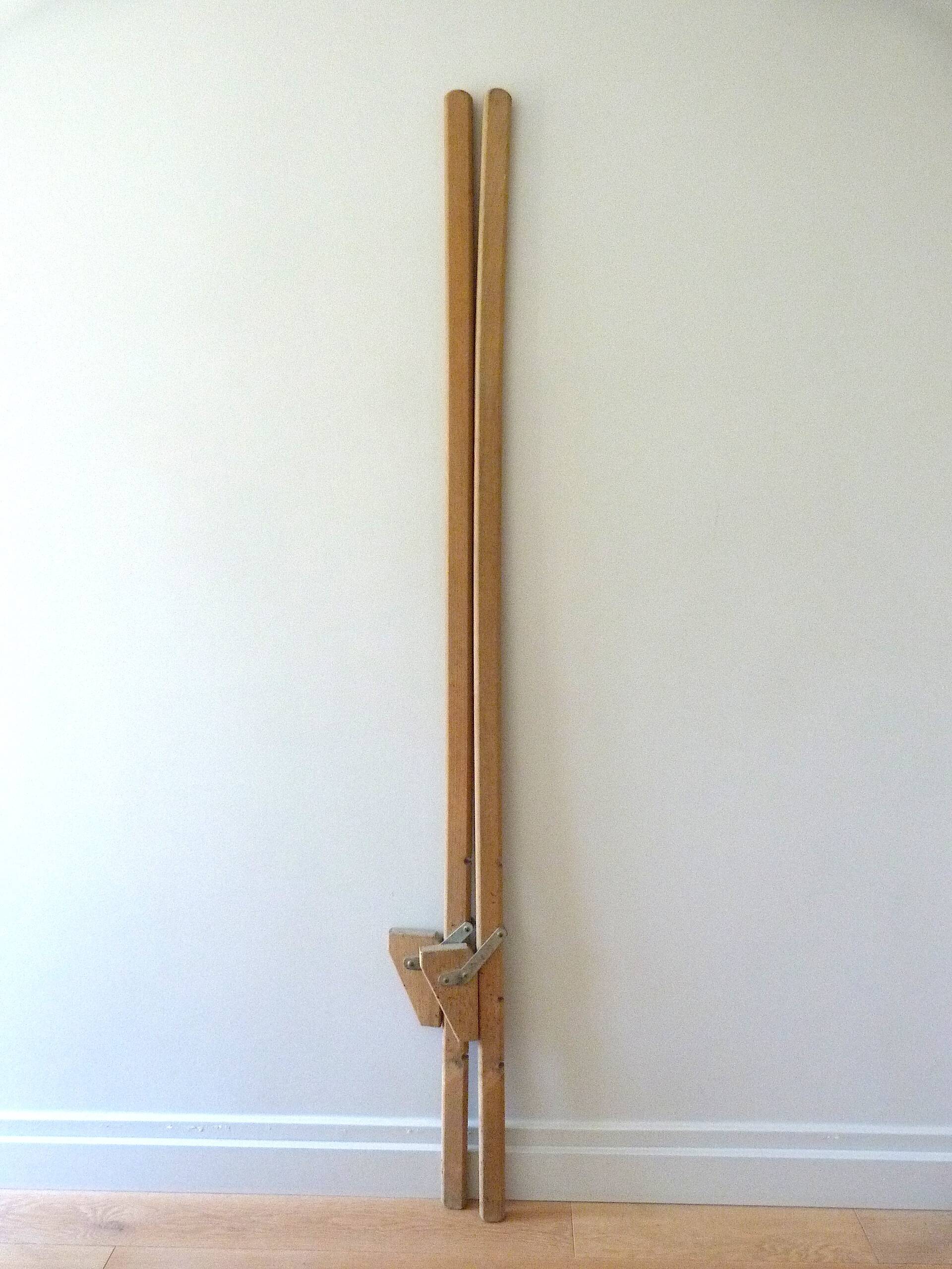 Pair of vintage wooden stilts