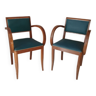 Pair armchair bridge art deco