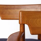 Set of 6 Vintage Danish Teak Chairs by Grete Jalk, 1960s | Reupholstered