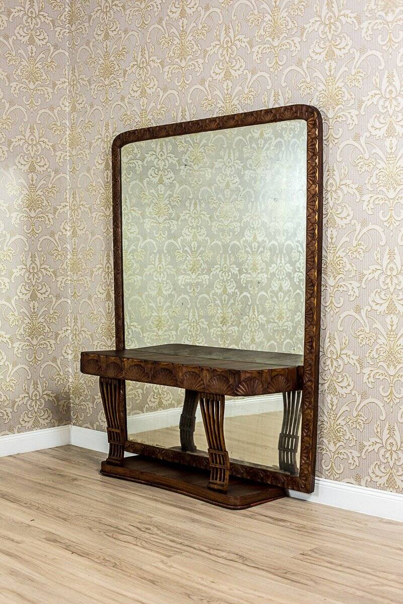 Pearwood Vanity Table with Mirror, 1900s