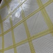 Set of 2 flat plates Salins yellow tiles diameter 24.3 cm