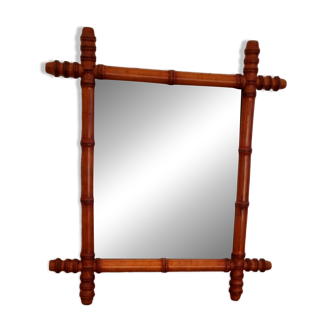 Miroir imitation bambou 50's