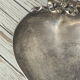 Heart and bow metal silver-plated catchall tray