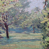 HST painting "Sunny Glade" Impressionism Hélène Foucault (1886-1959)
