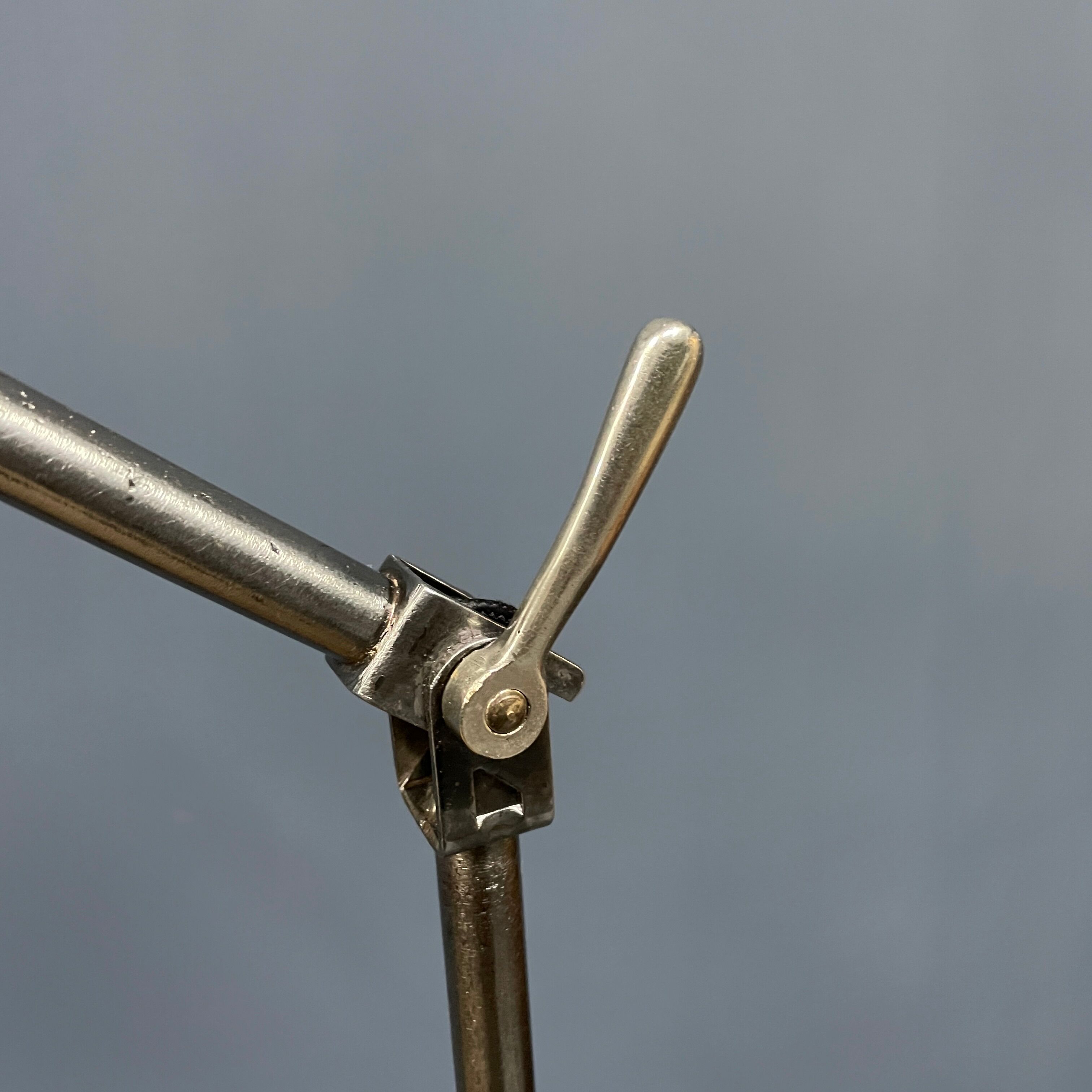 Industria rotterdam clamp lamp with brass shade