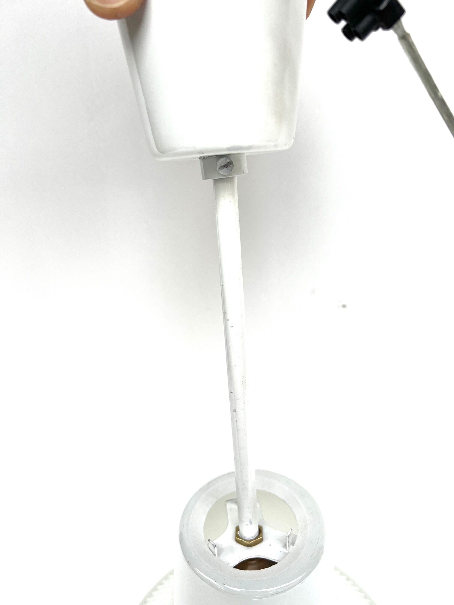 Holophane suspension en verre rv2 prismopal 1972  ø 24 cm