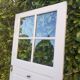 Old oak entrance door with glass H209xL116cm 18th century multi-point lock