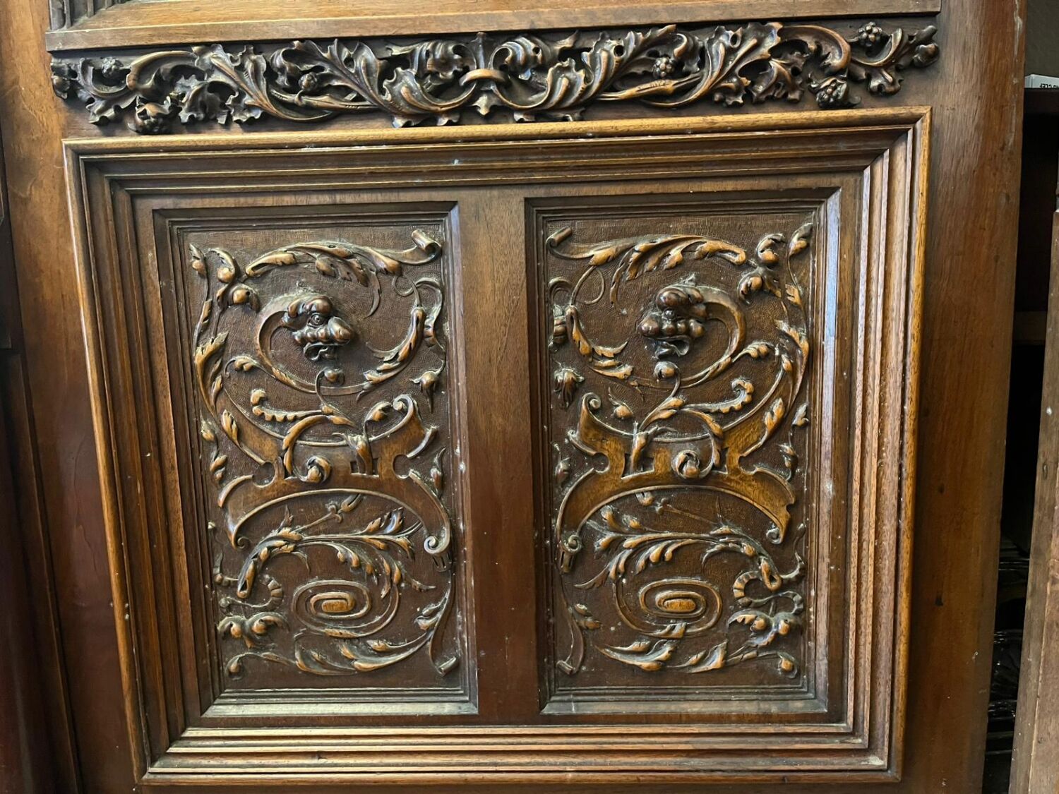 Antique wardrobe in neo-Gothic style