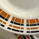 5 Badonviller red and black Scottish soup plates