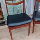 Chaises scandinaves, pied compas, skaï