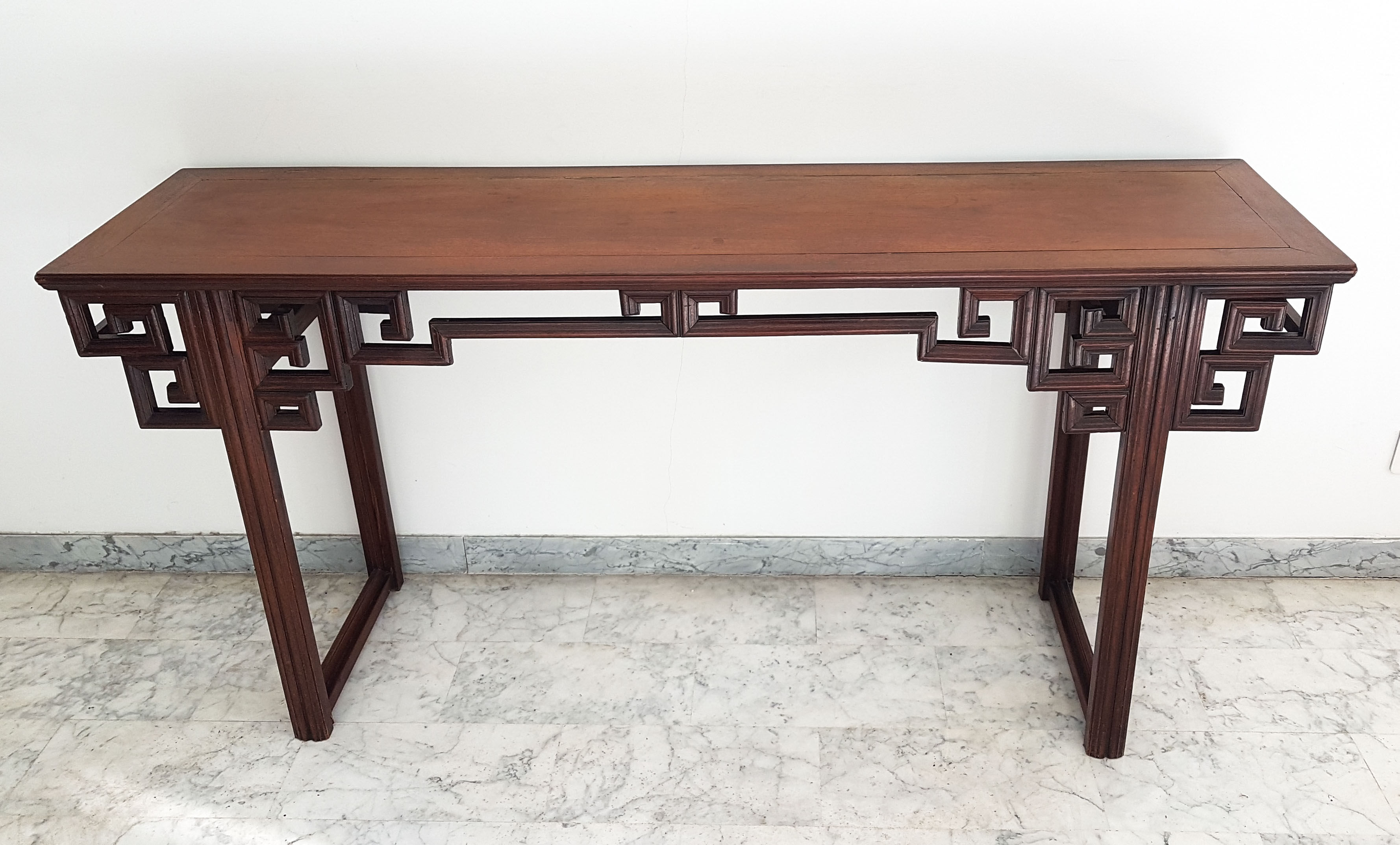 Exotic Asian wood console China 19th